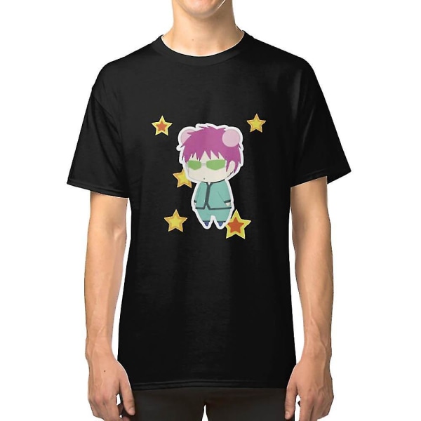 Saiki K Söt Illustration Med Stjärnor T-shirt S