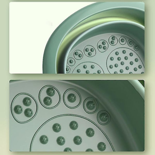 Vikbar Foot Spa hink Multifunktion Fotbad Massage fat Professionella fötter BlueYellow With Cover