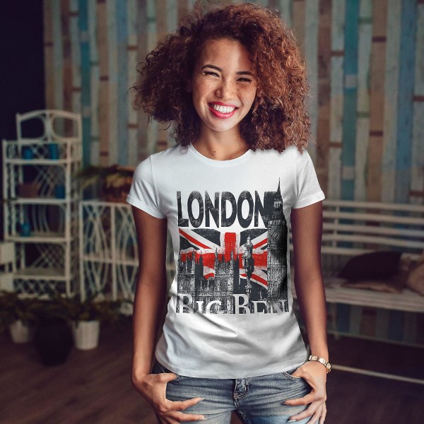 London Whitet-skjorta för kvinnor 3XL