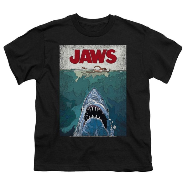 T-shirt med käkar fodrad affisch XL
