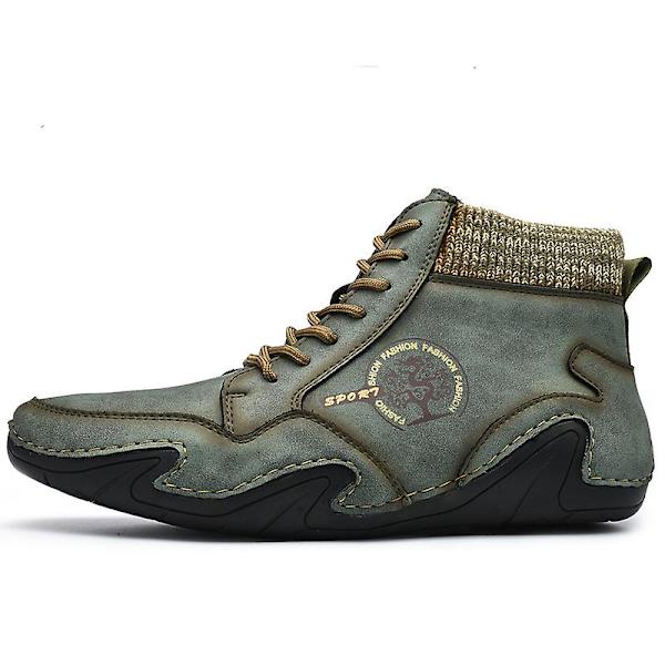 Män High Top Casual Shoes Peas Shoes 8899 Green 39