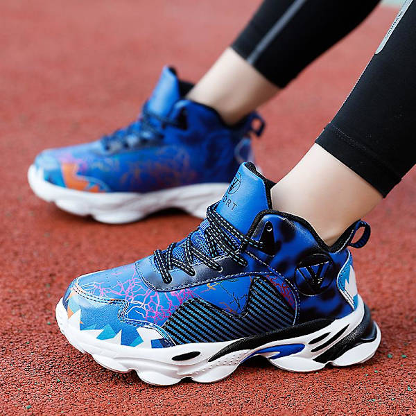 Barn basketskor Mode halkfria sneakers Andas sportskor 100 Blue 31