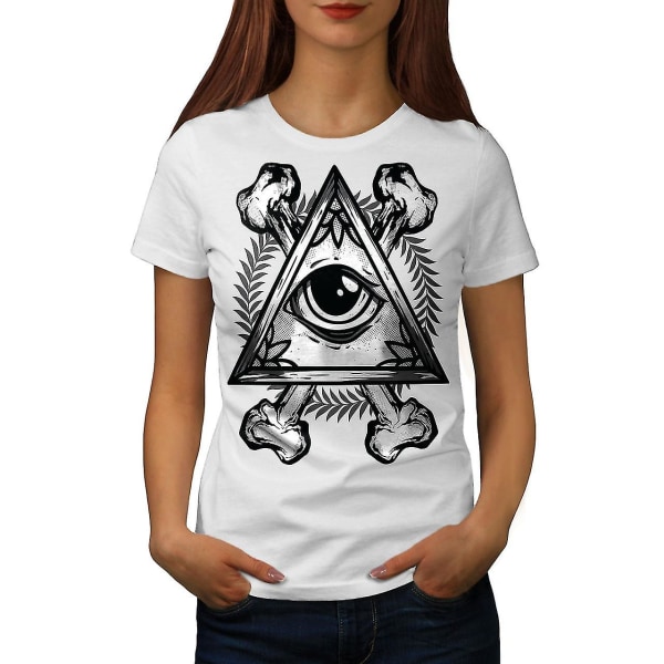 Triangle Eye Whitet-shirt för kvinnor 3XL