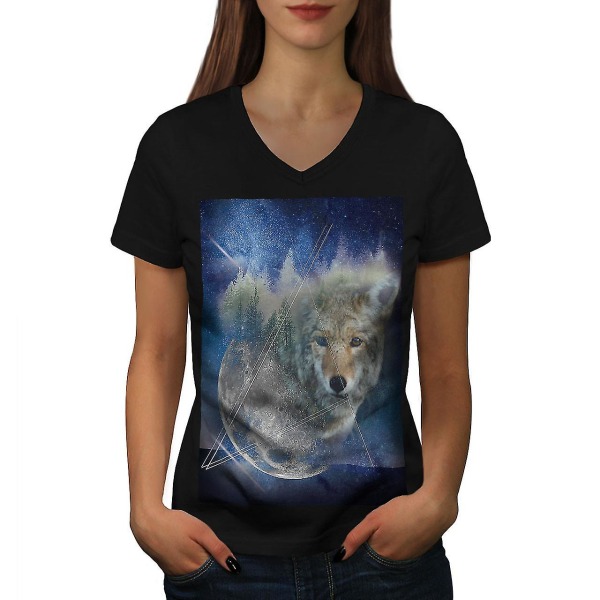 Wolf Moon Beast T-shirt för kvinnor XL