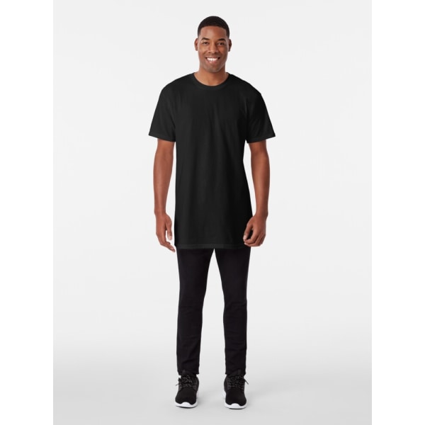 Magisk blå kattunge med cap och cape Lång T-shirt Black S_Back