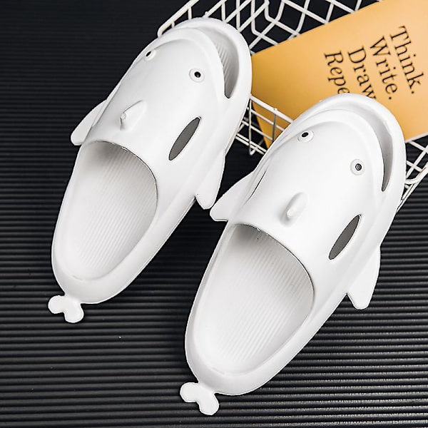 Män Kvinnor Strandtofflor Mode Sandaler Utomhus Halkfria inomhusskor 5001 White 40-41