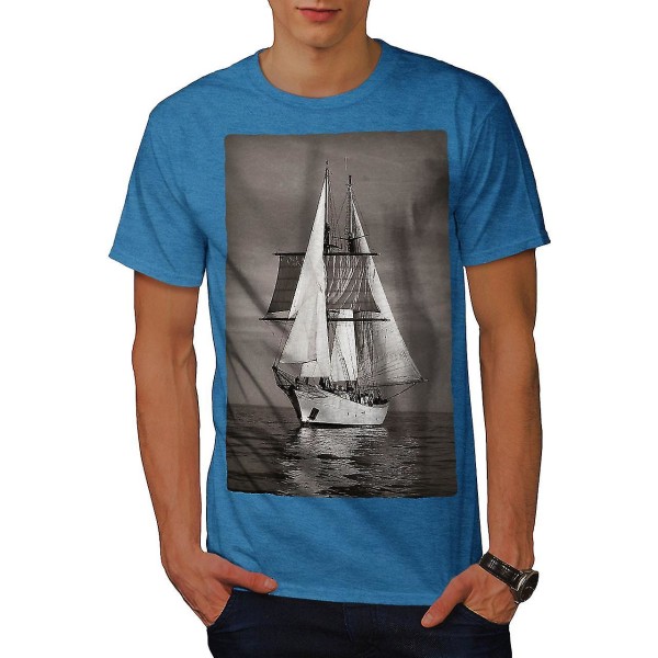 Ship Retro Sea Men Royal T-shirt XXL