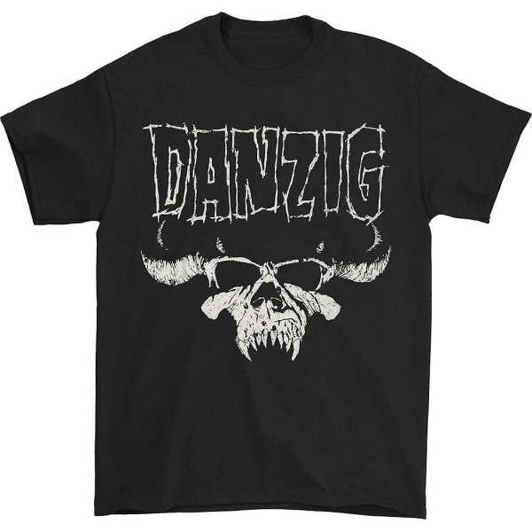Danzig Skull Logo Vanlig T-shirt för män M