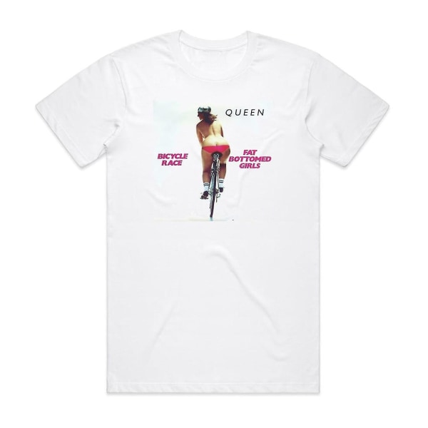 Queen Bicycle Race Fet Bottom Girls T-shirt Vit S