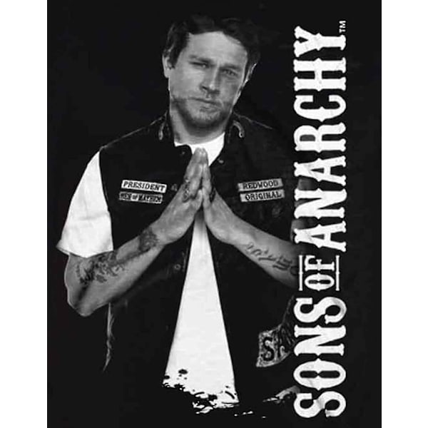 Sons Of Anarchy T-shirt Jax Teller Karaktär Pose Logo Officiell Män Svart M