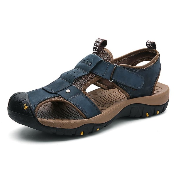 Sandaler för män Beach Flip Flops Bekväma halkfria Casual Tofflor 9887 Blue 40
