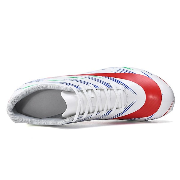 Friidrottsskor för män Spikes Track Race Hoppande Sneakers Professionell löpning Nail Spikes Skor 3B2218 White 38