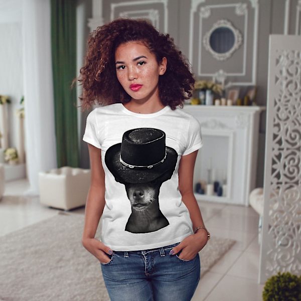 Mystisk hundhatt T-shirt för kvinnor S