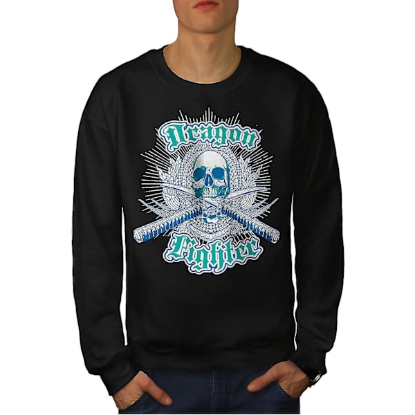 Dragon Fighter Men Blacksweatshirt | Wellcoda M