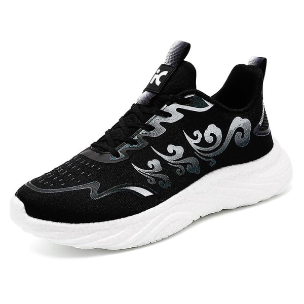 Sneakers för män Löpartennisskor Lättviktsventilerande Sport Athletic 3D2307 Black 36