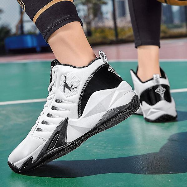 Basketskor för män Aldult Bekväma Sneakers Utomhussportskor 3B9136 WhiteBlack 41