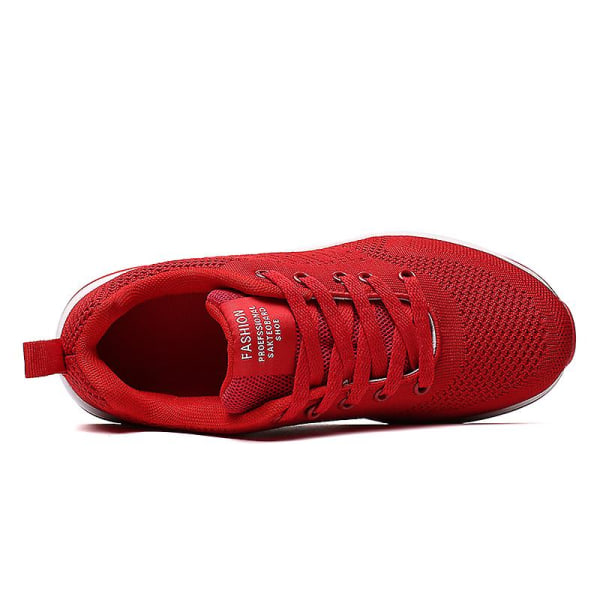 Lätta Sneakers för män Andas löparskor Mode Sportskor 3D5066 Red 39