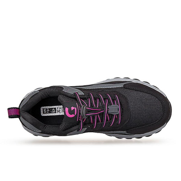 Män Dam Sneakers Andningsbara promenadskor Mode Sportskor Äldre skor Yj9109 BlackPurple 39