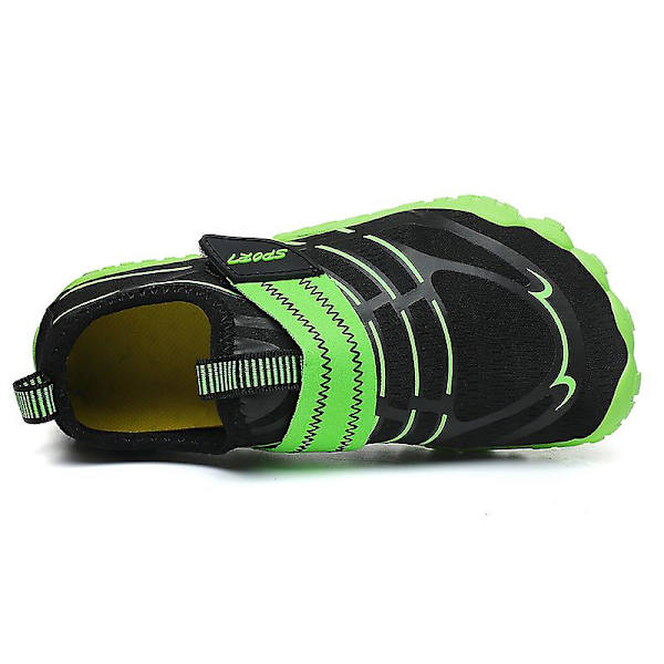 Vattenskor för barn River Walking Shoes Quick Dry River Sea Aqua Sneakers Strandskor 23 BlackGreen 30