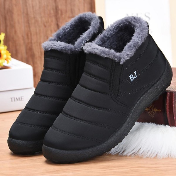 Snöskor för män varma ankelstövlar Halkskydd vinter utomhus casual 2Lm751 Black 39