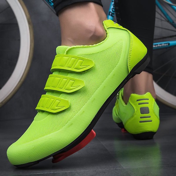 Cykel Sneaker Cleat Skor Herr Sport Dirt Road Bike Boots Speed Sneaker m85 Green 43