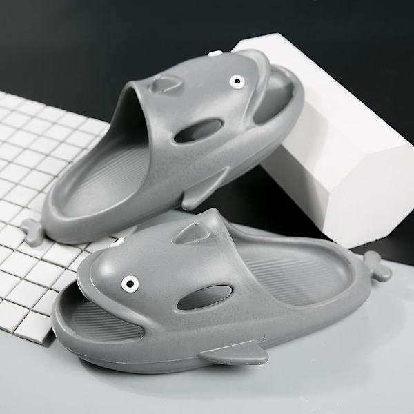 Män Kvinnor Strandtofflor Mode Sandaler Utomhus Halkfria inomhusskor 5001 Gray 40-41