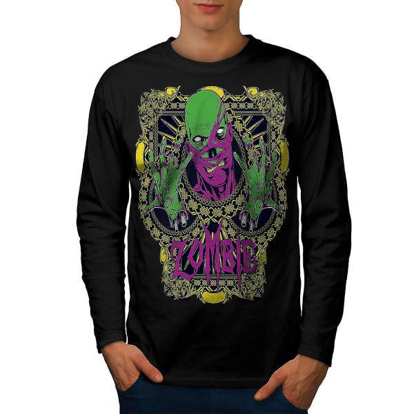 Green Chains Dead Zombie Men Långärmad T-shirt XXL
