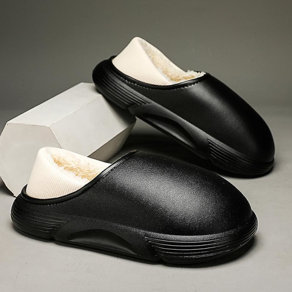 Män Kvinnor Bomulttofflor Modesandaler Utomhus Halkfria Inomhusskor Yj5750 Black 29-30