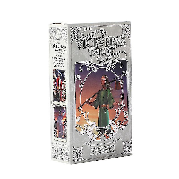 Vice versa Tarotkortdäck och guidebokkort ödesspådomsspel Tarotdäck för fest semestergåva Brädspel44st Ts75