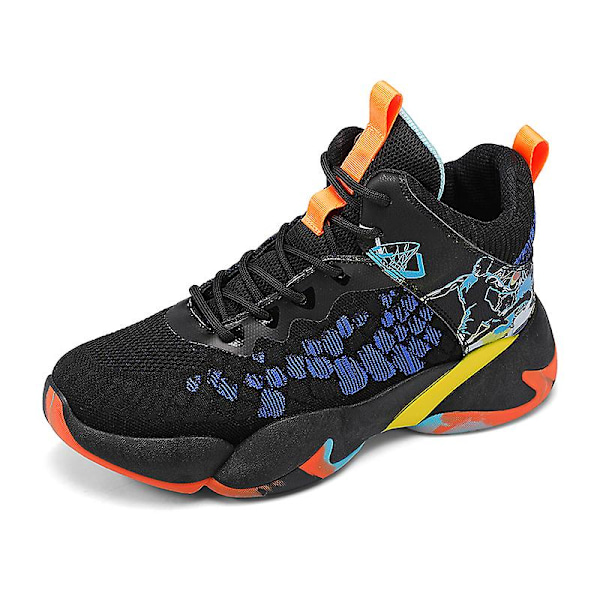 Basketskor för män Mode Halkfria sneakers Andas sportskor W23 BlackBlue 41