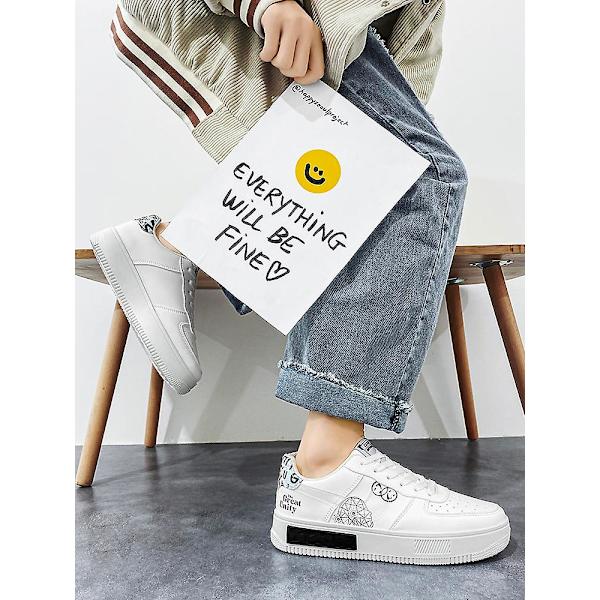 Herr Sneakers Andas Dam Skateboard Skor Löparskor Yjf076 White 41