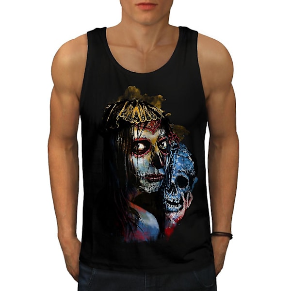 Evil Girl Skull Men Blacktank Top M