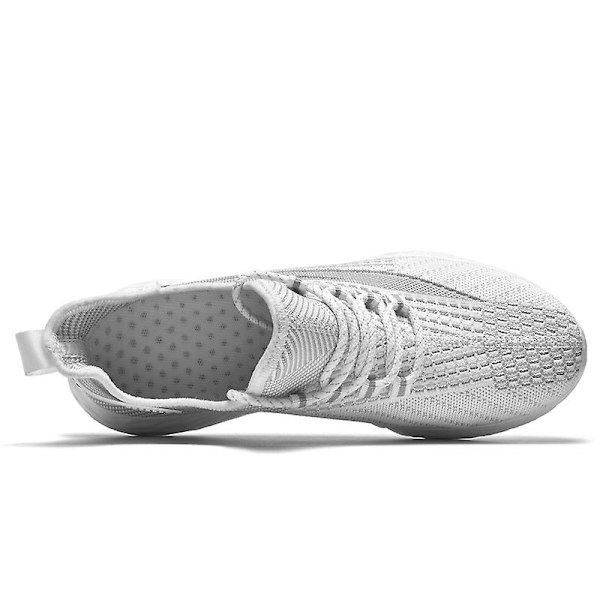 Herr Casual Bekväma Sneakers Andas löparskor 6937 White 41