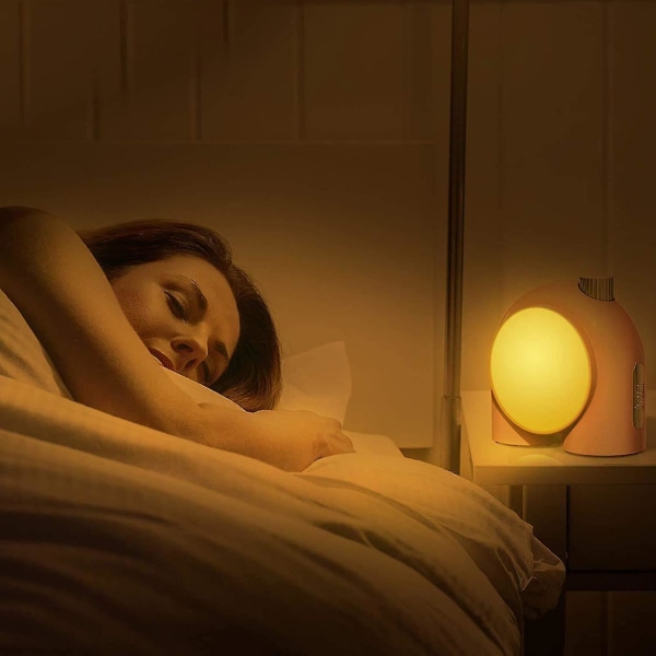 Divoom Planet-10 - Trådlös Smart Bordslampa, Programmerbar Mood Light med RGB LED, Rosa