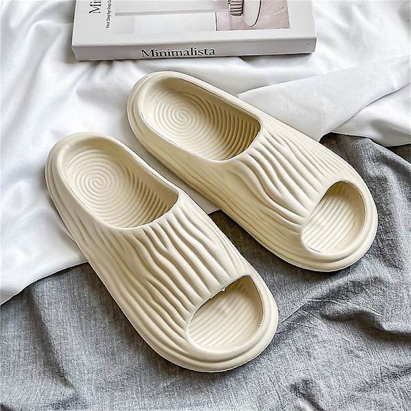Strandtofflor för män Modesandaler Utomhus Halkfria inomhusskor 3B2038 Beige 38-39