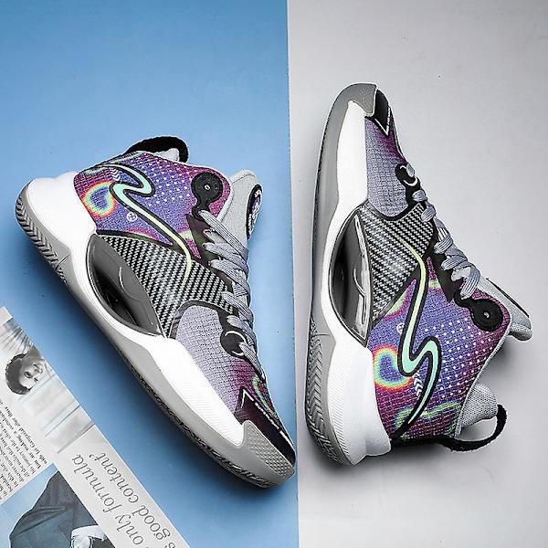 Basketskor för män Mode Halkfria sneakers Sportskor som andas 3Ag001 Purple 44