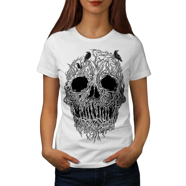 Tree Skull Horror Women Whitet-shirt 3XL