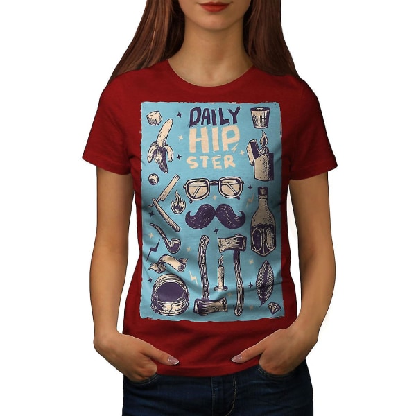 Daily Hippie Vintage Women Redt-shirt S