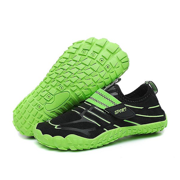 Vattenskor för barn River Walking Shoes Quick Dry River Sea Aqua Sneakers Strandskor 23 BlackGreen 38