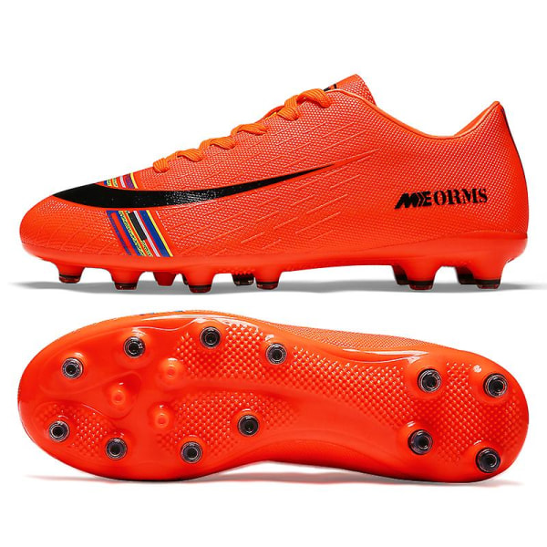 Fotbollsskor för män Halkfria fotbollsskor för herr Gräs Fotbollssneakers D9065 Orange 43