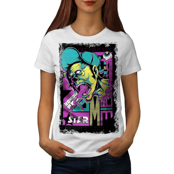Star Creepy Urban Zombie Whitet-shirt för kvinnor 3XL