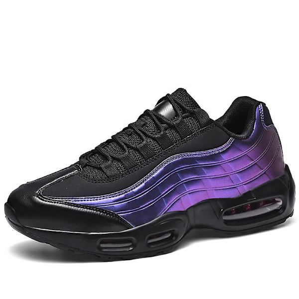 Air Cushion Sports löparskor för män 0L0580-1 BlackPurple 45