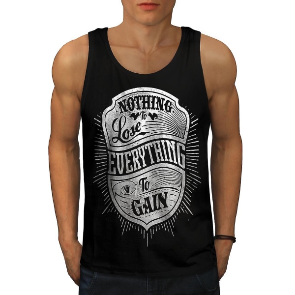 None To Lose Gain Men Blacktank Top XL