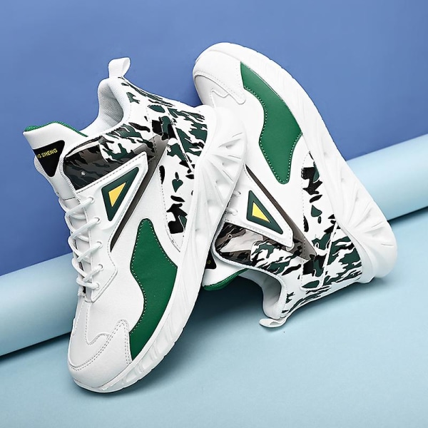 Basketskor för män Mode Dam Sneakers Andas Sportskor 3Ad81 White 43