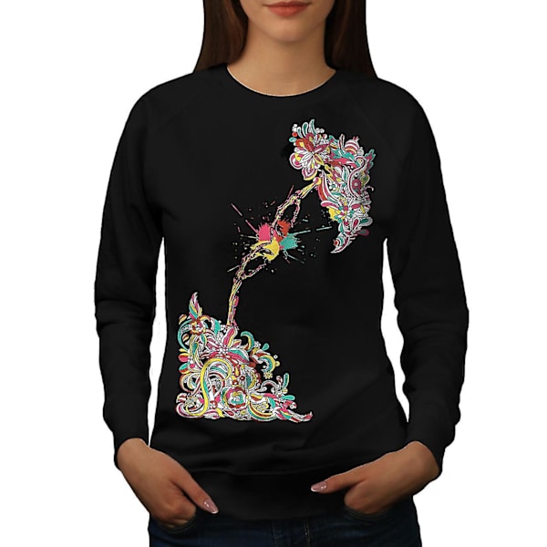 Touch Of Creation Women Blacksweatshirt | Wellcoda L