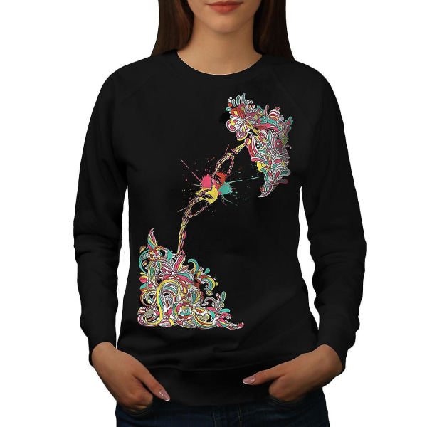 Touch Of Creation Women Blacksweatshirt | Wellcoda M