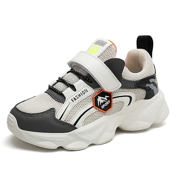 Barn Sneakers Pojkar Basketskor Halkfria Sportskor för barn 3Bt2023 Beige 30