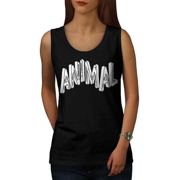 Motivation Beast Animal Women Blacktank Top XL