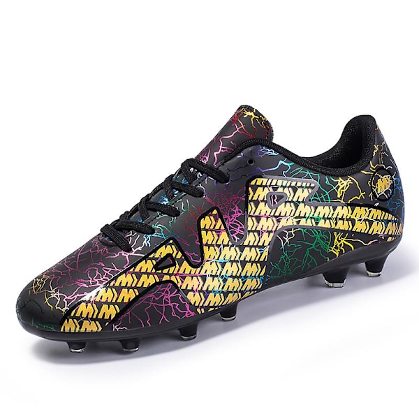Fotbollsskor för män Halkfria fotbollsskor Klossar Gräs Fotbollssneakers Yj211 BlackGold 41