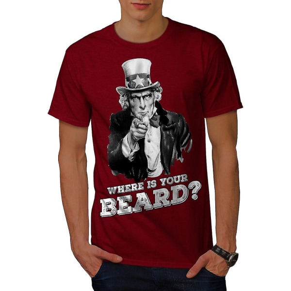 Skägg Rolig Uncle Sam Men T-shirt L